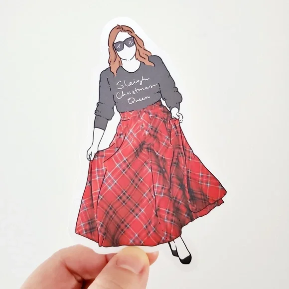 LB055 STICKERS Sleigh Christmas Queen Custom Poshmark Stickers Perosnalizable - Picture 7 of 7